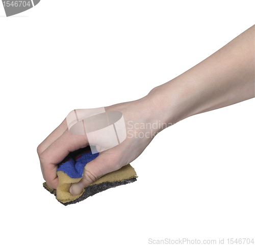 Image of hand scrubbing with a sponge