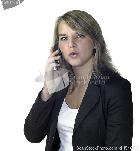 Image of cute girl talking on the mobile phone