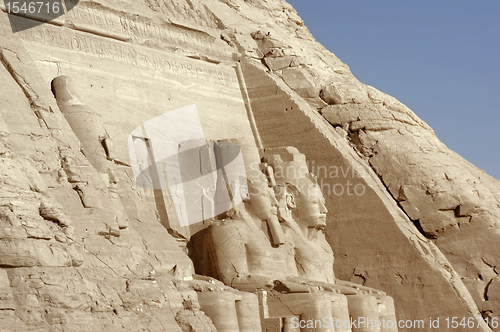 Image of detail of the Abu Simbel temples