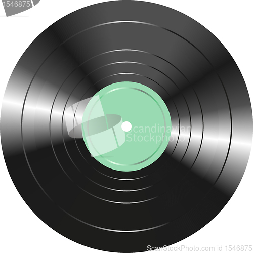 Image of Vintage vinyl record isolated on white background