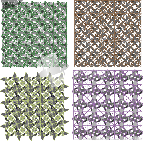 Image of Vector cracked set texture. abstract background