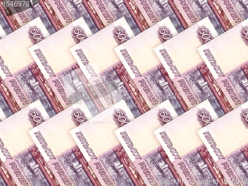 Image of Background of money pile 500 russian rouble bills