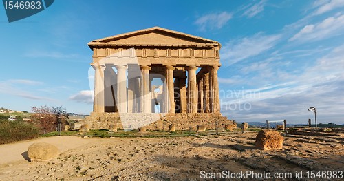 Image of Ancient Greek Concordia temple in Agrigento, Sicily, Italy