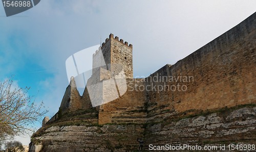 Image of Castello di Lombardia medieval castle in Enna, Sicily, Italy