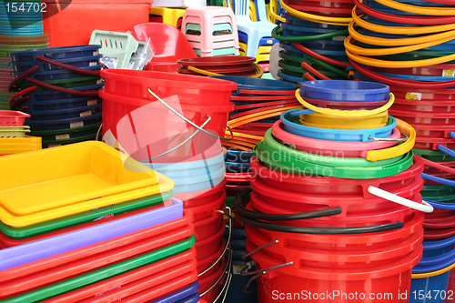 Image of Colorful buckets