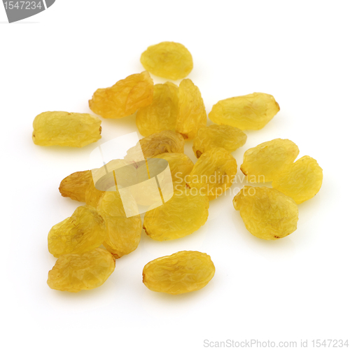 Image of Sweet raisins on a white background