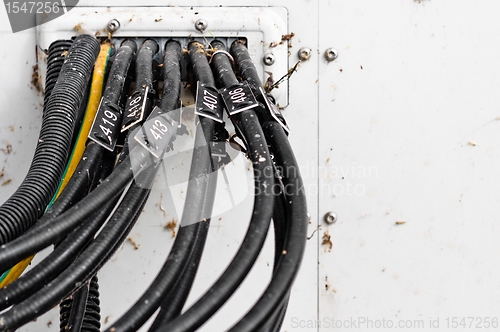 Image of Cables of a communication tower