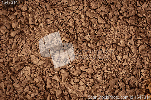 Image of Dry soil closeup before rain