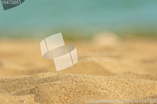 Image of Closeup photo of clean sand from the beach