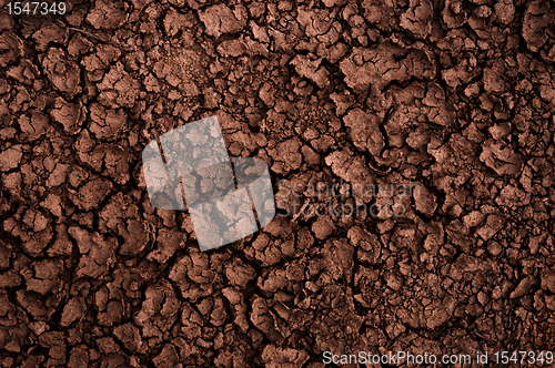 Image of Dry soil closeup before rain