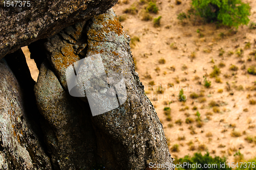 Image of rocks of a high mountain 