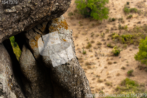 Image of rocks of a high mountain 