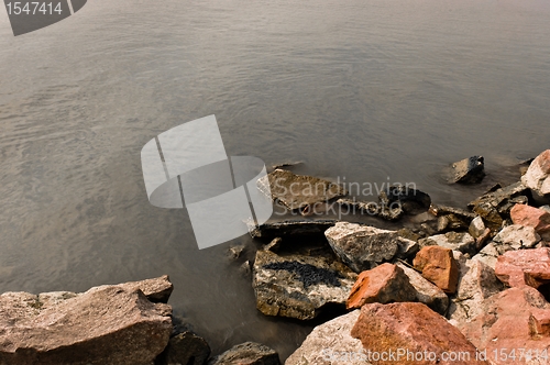 Image of Tranquil scene at the sohre of an ocean