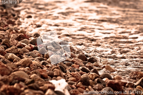 Image of Rocks on the shore of an ocean