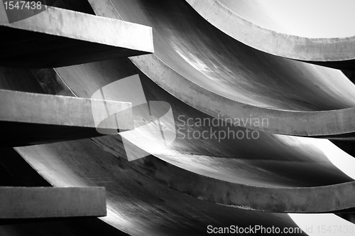 Image of Abstract metal background with curves