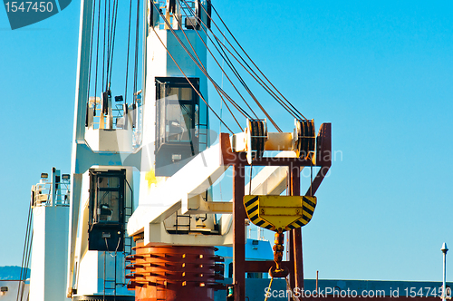 Image of Industrial crane at dock