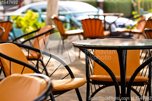 Image of Table and chairs in a restaurant