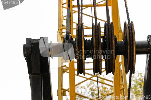 Image of industrial crane against white background