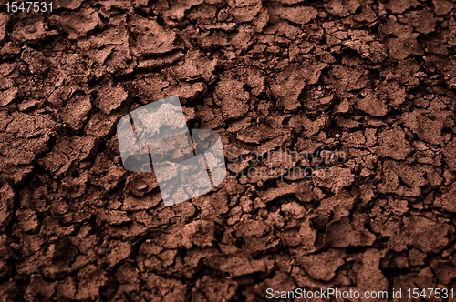 Image of Dry soil closeup before rain