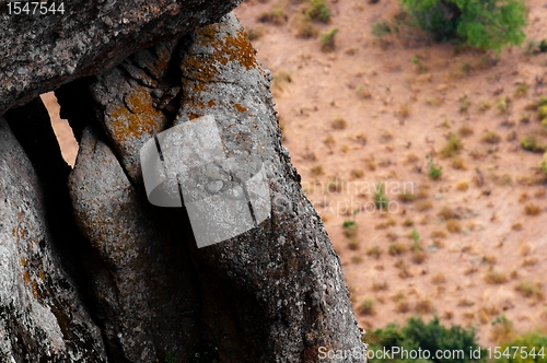 Image of rocks of a high mountain 