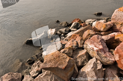 Image of Tranquil scene at the sohre of an ocean