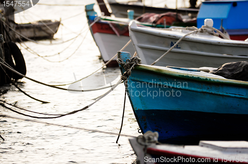 Image of Fishing boats at the pier