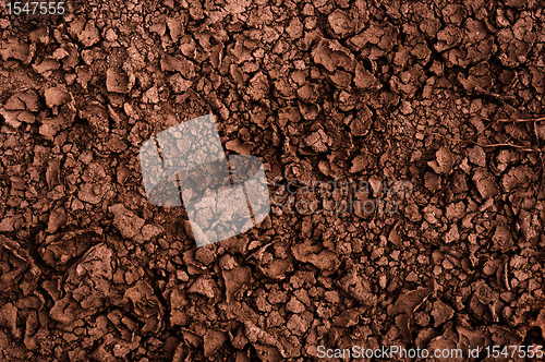 Image of Dry soil closeup before rain