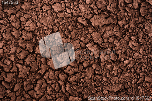 Image of Dry soil closeup before rain