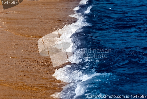 Image of Depp blue water on the shore