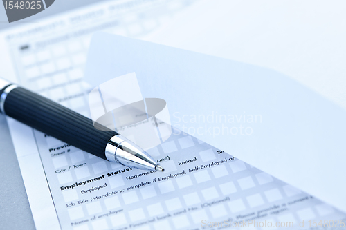 Image of Financial application form