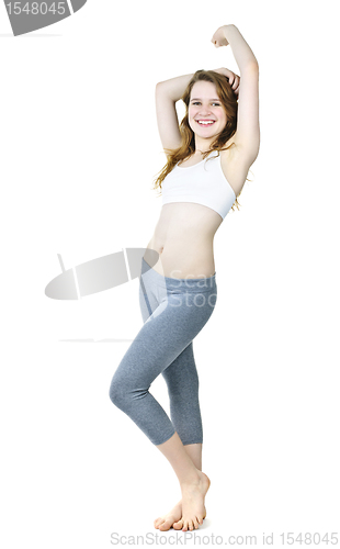 Image of Happy fit young girl
