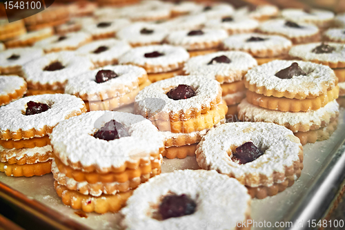 Image of Cookies on baking tray