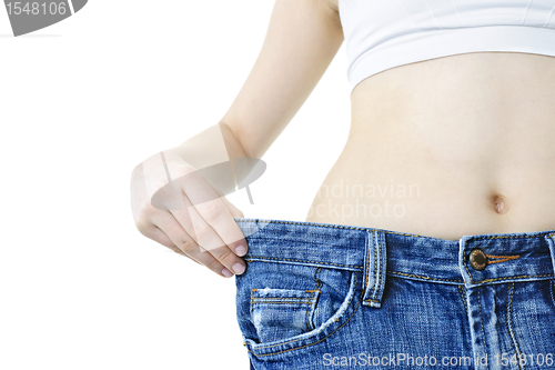 Image of Woman showing weight loss