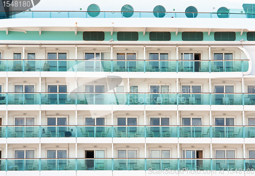 Image of Ocean liner cabins background