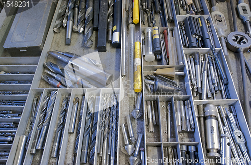 Image of drill, screwplate, threader, reamer and other tools