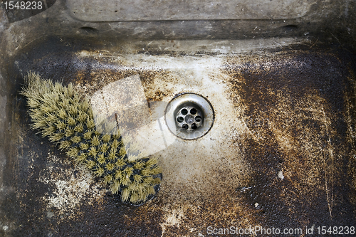 Image of dirty, unhygienic washbowl