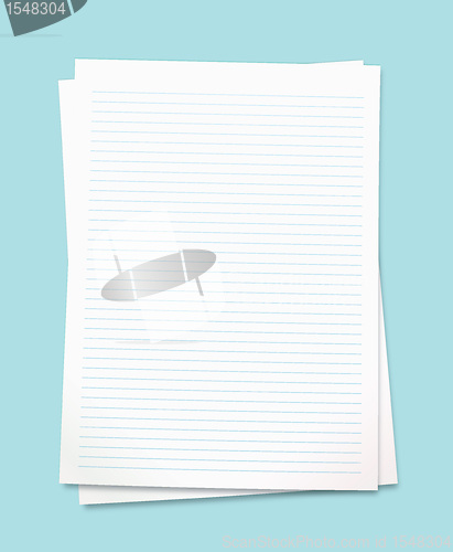 Image of White note paper