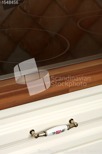 Image of Close up shot of kitchen worktop and drawer