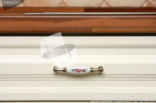 Image of Close up shot of kitchen worktop and drawer