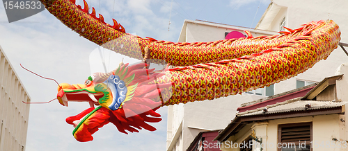 Image of Chinese New Year Dragon Decoration in Chinatown