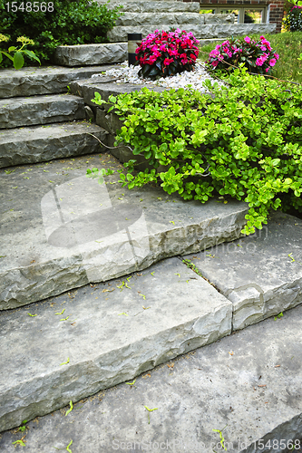 Image of Stone stairs landscaping