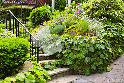 Image of Natural stone garden stairs