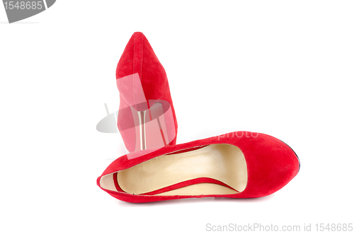 Image of red female shoes