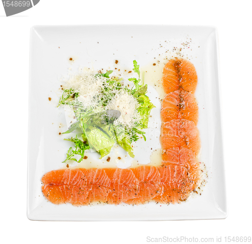 Image of Fish Carpaccio with salad