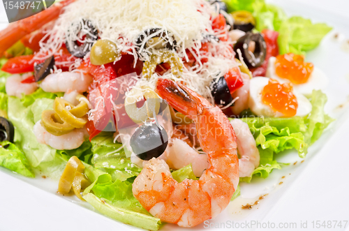 Image of tasty seafood salad