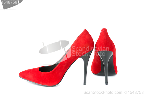 Image of red female shoes