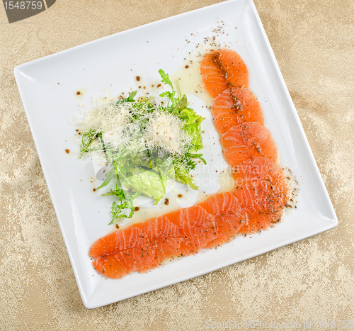 Image of Fish Carpaccio with salad