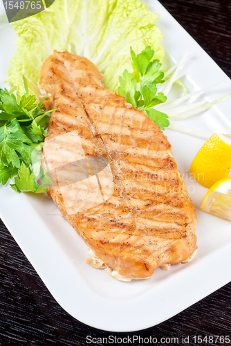 Image of Grilled salmon steak