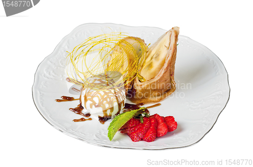 Image of tasty pancake dessert