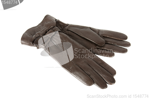 Image of brown female leather gloves